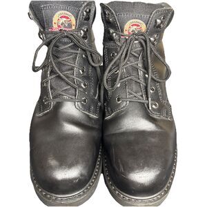 BRAHMA GUS Steel Toe Work Boots Size 11 W Black 2518943